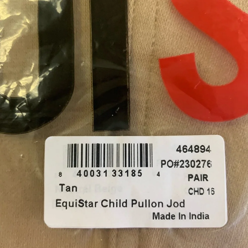 Equistar Tan Riding Breeches Size 16 NWT Knee Patch English Riding Pants - Picture 4 of 11